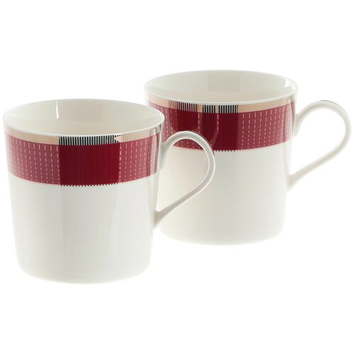 Набор из 2 кружек 350 мл SCARLET в подарочной упаковке костяной фарфор Macbeth