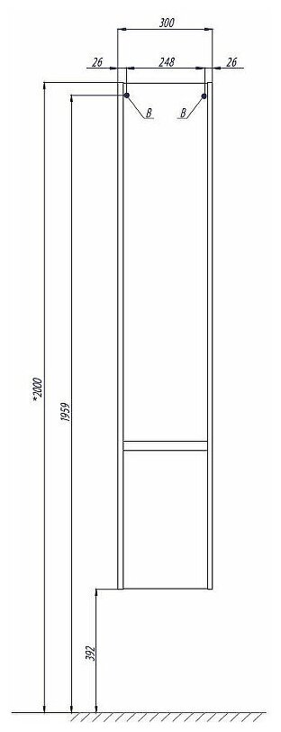 Пенал подвесной Акватон Стоун 30 см 1A228403SX01R, белый - фотография № 6