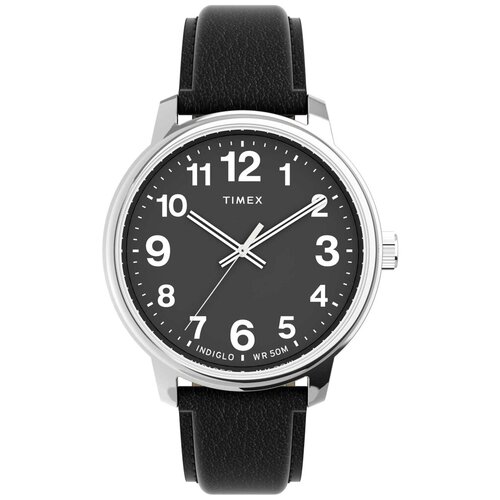 Наручные часы TIMEX Easy Reader TW2V21400, черный, серебряный