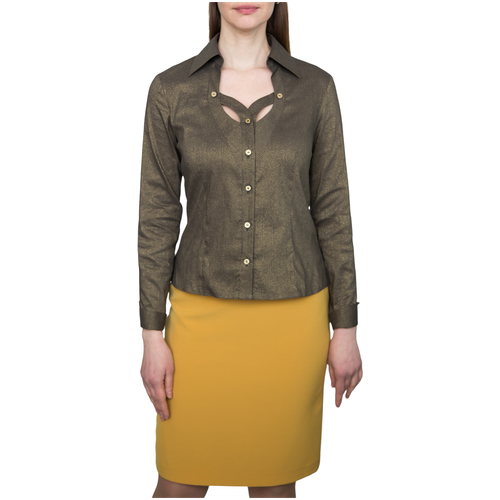 Блуза Galar, размер 46, зеленый блуза эффектный выход
