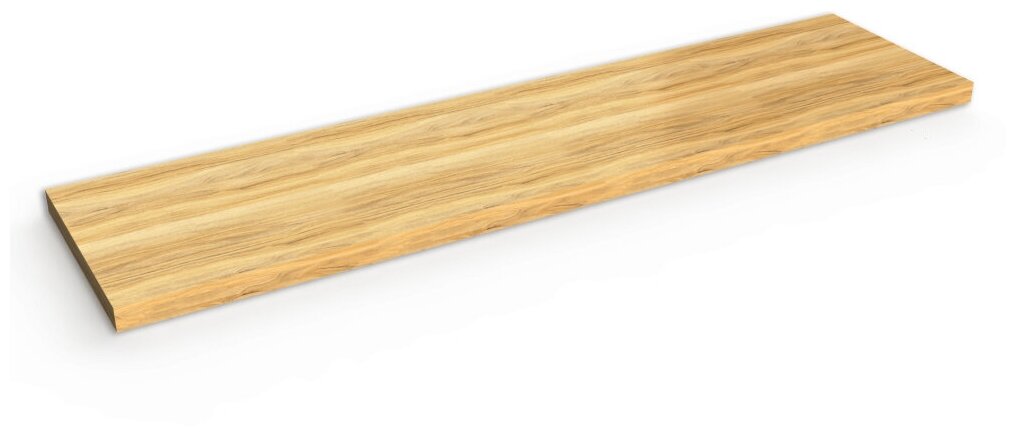 фото Полка настенная со скрытым креплением в комплекте парящая прямая белая 80х20х2см, 1 шт