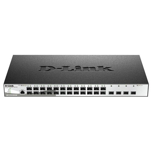 Коммутатор D-Link (DGS-1210-28XS/ME/B1A) Управляемый L2, 24 ports 100/1000Base-X SFP, 4 ports 10GBase-X SFP+