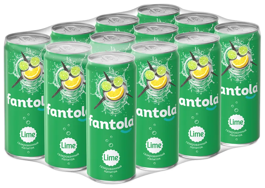 Лимонад FANTOLA "Lime" 0,33 л ж/б (12 шт) - фотография № 1