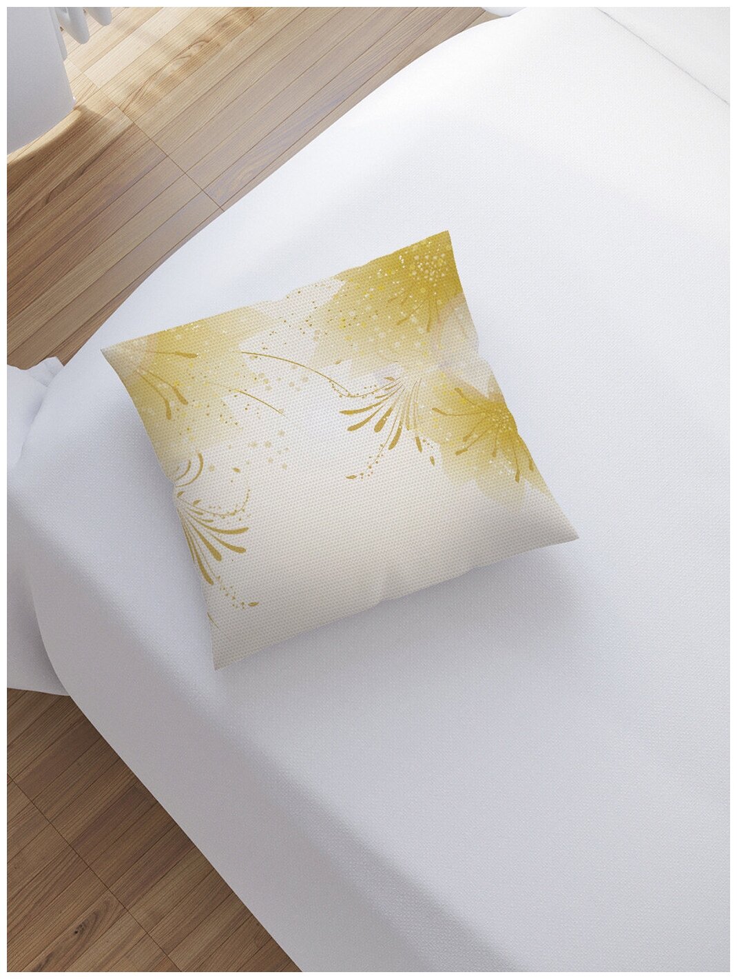 Наволочка декоративная на молнии, чехол на подушку JoyArty "Цветочная система" 45х45 см