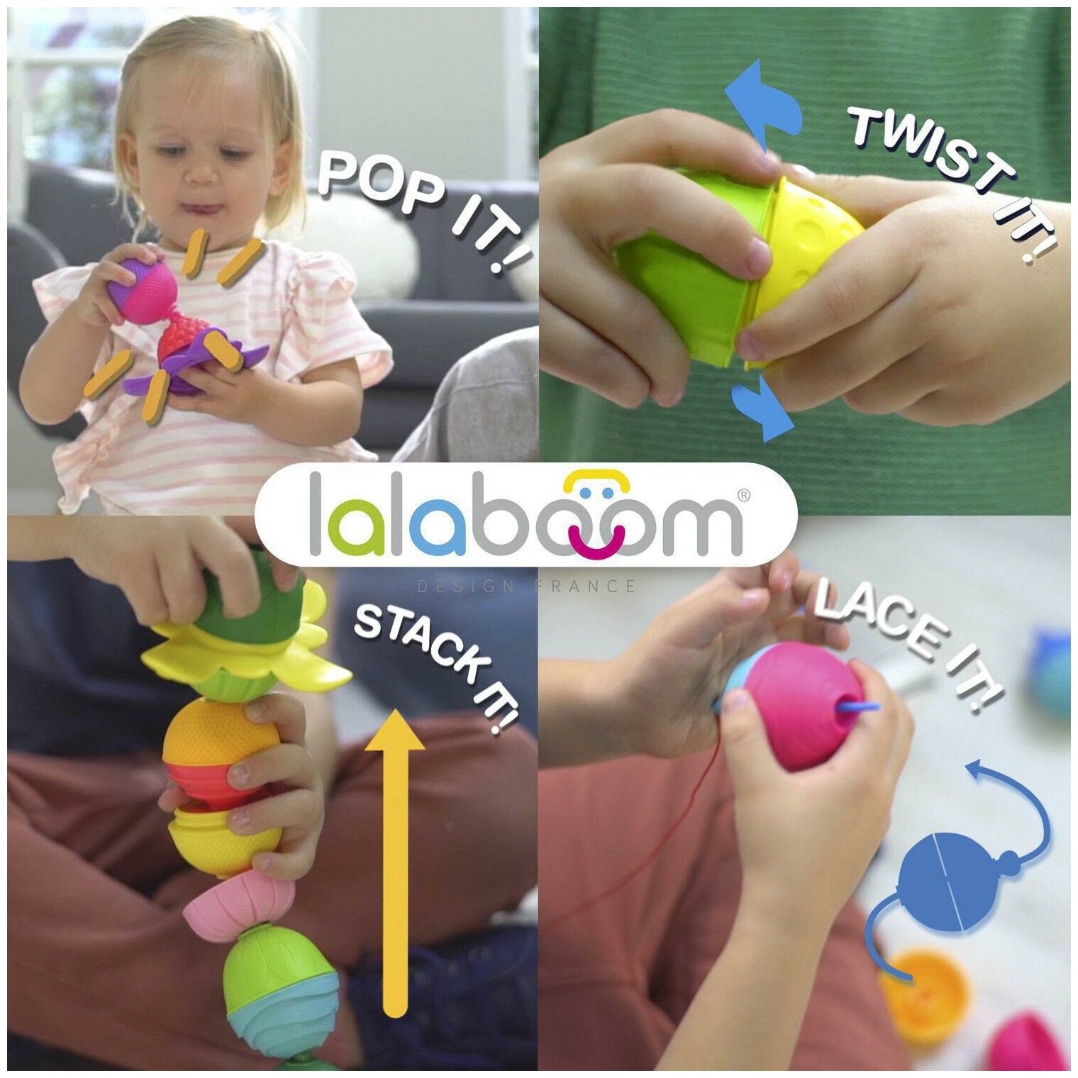 Развивающая игрушка Lalaboom Подарочный набор "Большой набор аксессуаров", 21 предмет BL600