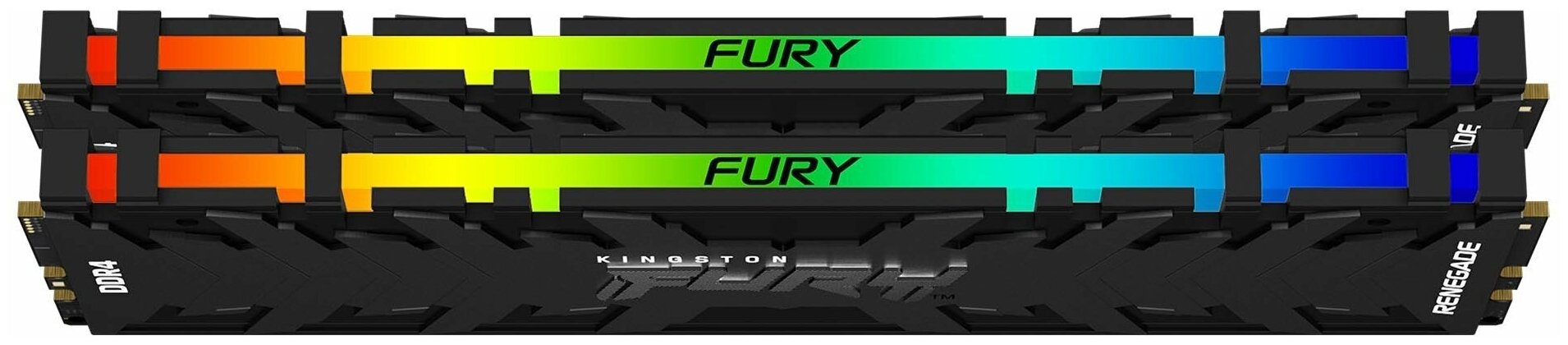 Оперативная память для компьютера 16Gb (2x8Gb) PC4-36800 4600MHz DDR4 DIMM CL19 Kingston FURY Renegade RGB (KF446C19RBAK2/16)