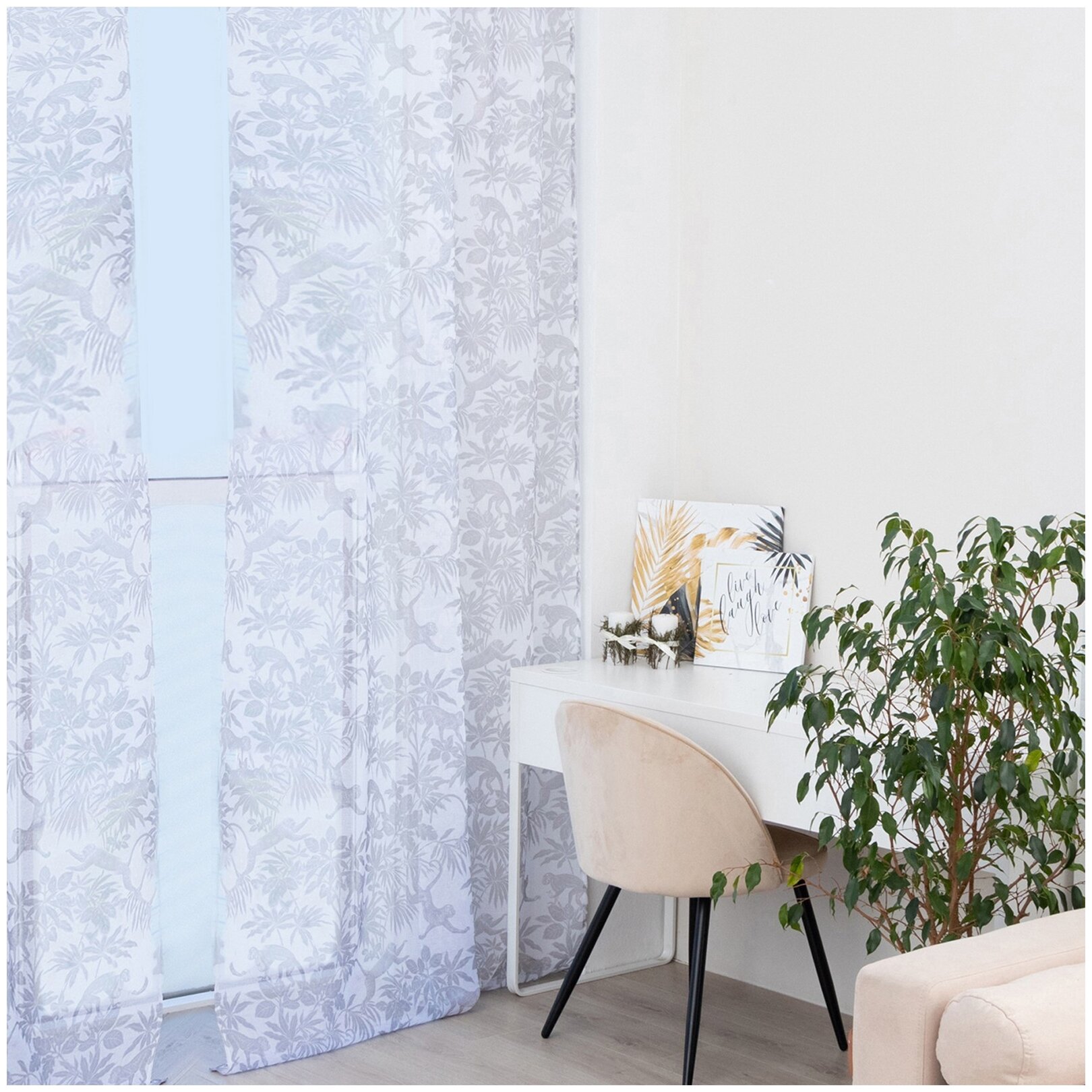 фото Тюль Этель Тропический лес на ленте