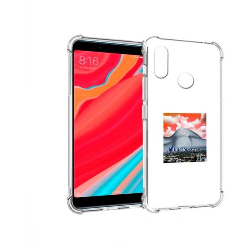 Чехол задняя-панель-накладка-бампер MyPads город с девушкой на фоне для Xiaomi Redmi S2 противоударный