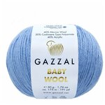 Пряжа Gazzal Baby Wool (813 голубой) - изображение