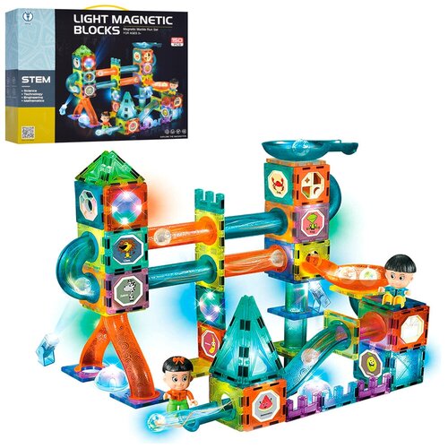 Светящийся магнитный конструктор Light Magnetic Blocks №2303 150 деталей