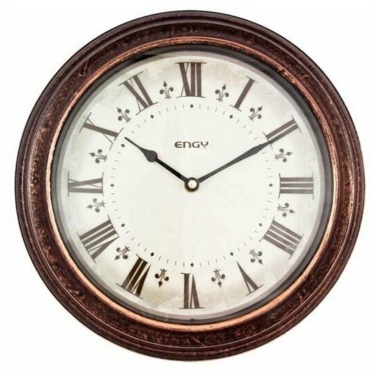 Часы ENERGY EC-19 настенные коричневый