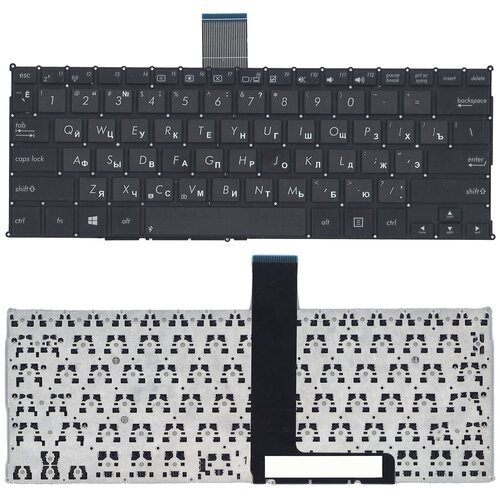 Клавиатура для ноутбука Asus F200CA F200LA F200MA черная, без рамки, плоский Enter клавиатура для ноутбука asus f200ca f200la f200ma x200ca x200la x200ma белая без рамки