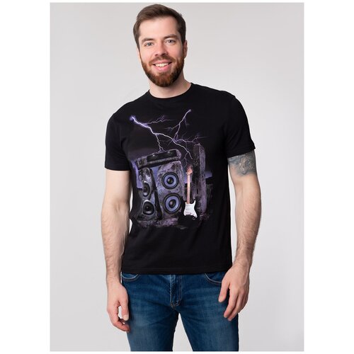 Футболка мужская 16, Todomoda, размер 54, черный