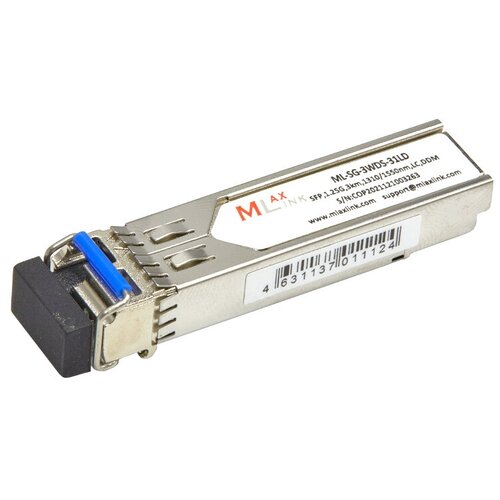 Модуль MlaxLink оптический одноволоконный SFP WDM, 1.25Гб/с, 3км, 1310/1550нм, LC, DDM