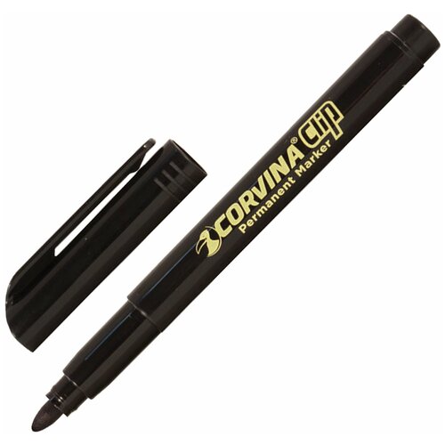 Corvina Маркер перманентный (нестираемый) CORVINA, круглый наконечник 2,5 мм, черный, Италия, 41289/01
