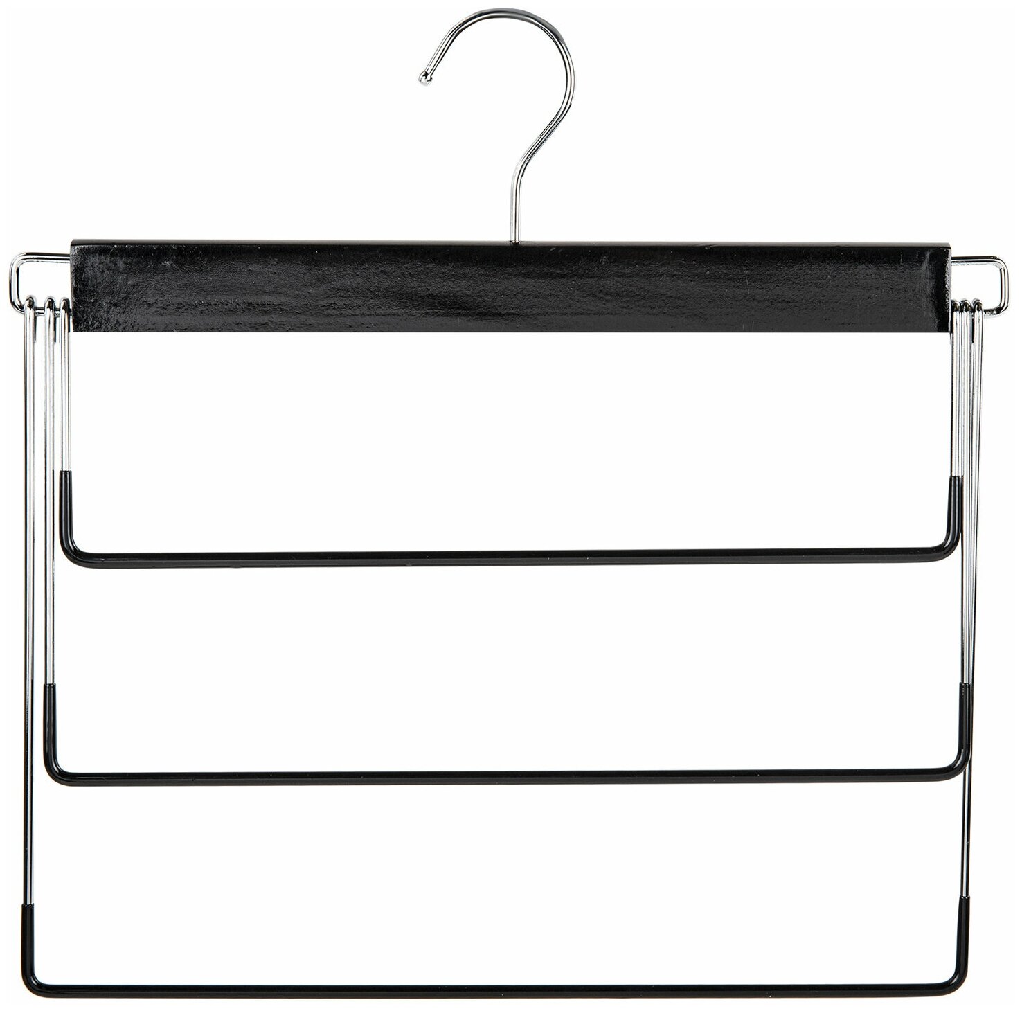 Вешалка-плечики качели 3 секции, металлическая, для юбок и брюк, ПВХ-покрытие, BRABIX, 607473