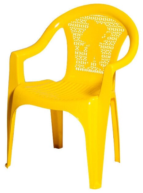 Кресло детское 38х35х535см желтое пластик
