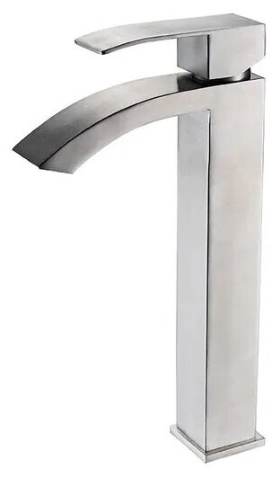 Смеситель для накладной раковины, нержавеющая сталь, сатин Accoona 91206