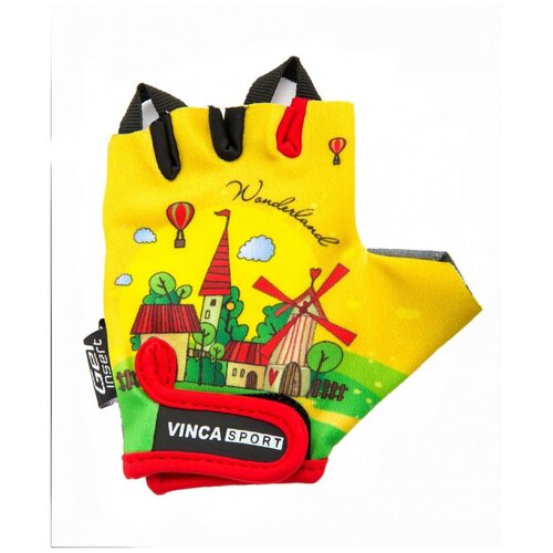 фото Перчатки vinca sport детские, размер 4xs, красный, желтый