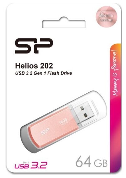 USB флешка SILICON POWER 64Gb Helios 202 pink USB 3.2 Gen 1 (USB 3.0)