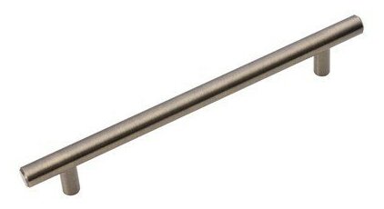 Мебельная ручка - рейлинг, длина 96 мм, диаметр 12 мм, цвет - старинная латунь - фотография № 1