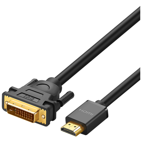 Кабель Ugreen HDMI - DVI-D (24+1), 30 AWG, OD 7.3 мм, 1080@60ц, 5 м (10137) кабель интерфейсный ugreen hd106 10137