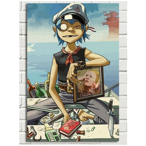 Картина по номерам музыка Gorillaz - 8637 В 60x40 картина по номерам на холсте музыка gorillaz 8637 в 60x40