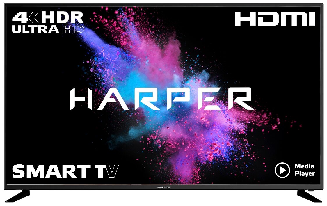 Телевизор Harper 58U750TS, 4K Ultra HD, черный .