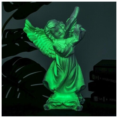 Светящаяся фигура Ангел с фонарем 23х14х38см