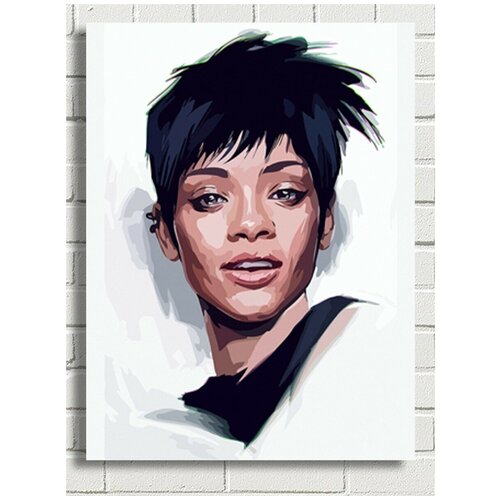 Картина по номерам музыка Рианна (Rihanna) - 8506 В 30x40 картина по номерам на холсте rihanna 227 30x40