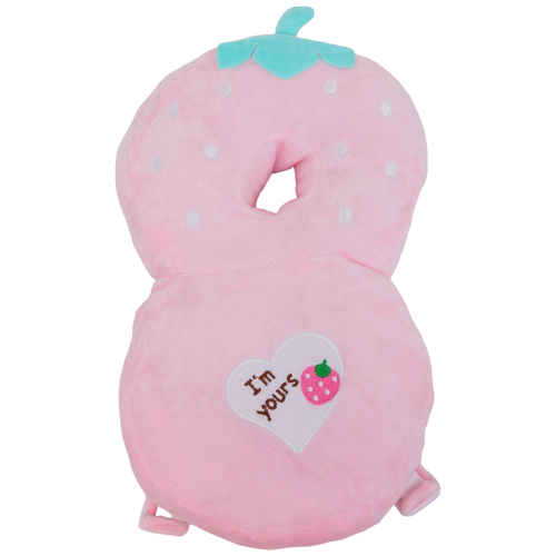 Рюкзачок-подушка Клубничка, 6918755 Крошка Я, розовый подушка под голову малыша турецкий хлопок