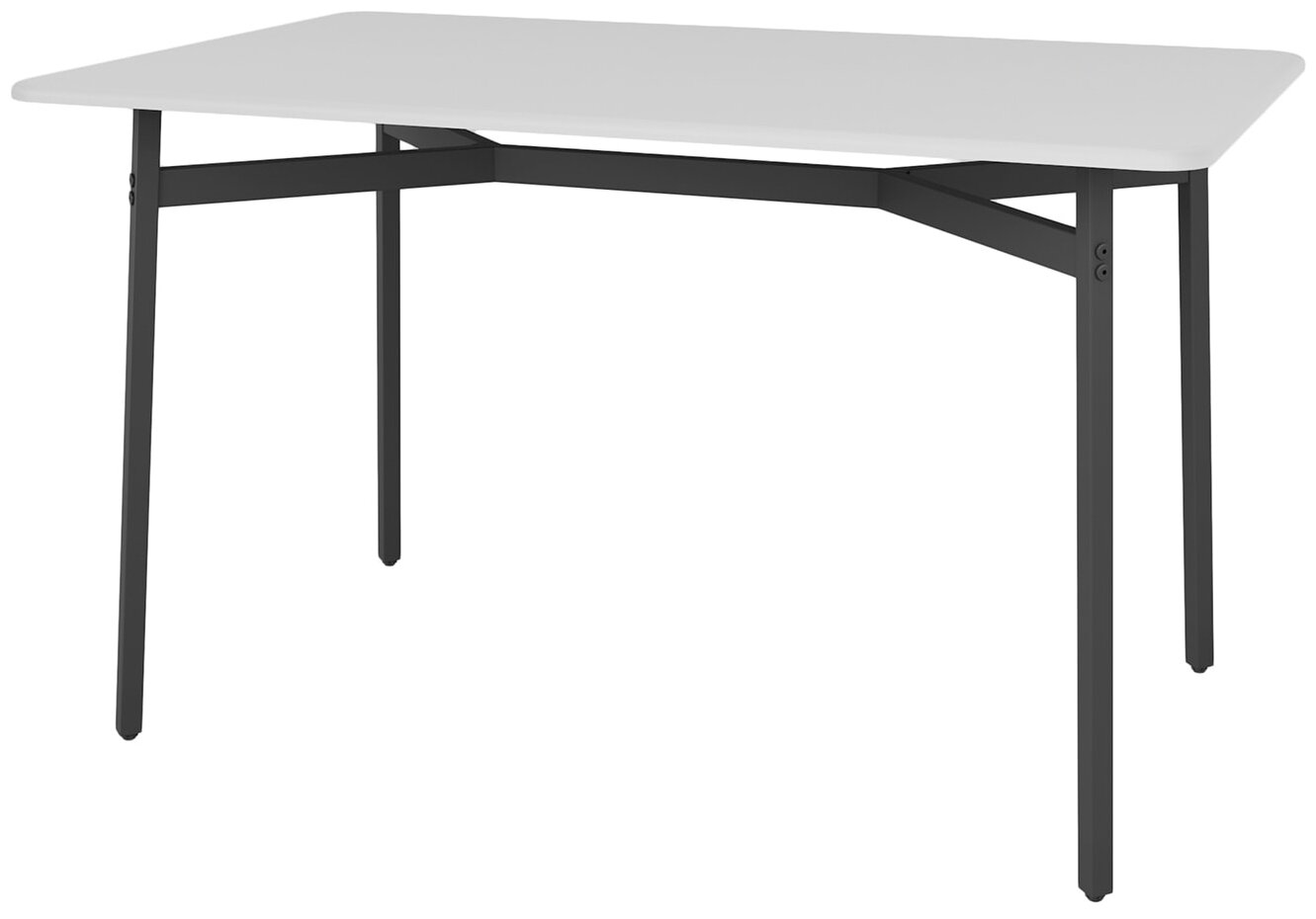 Стол кухонный Мебелик Кросс, ДхШ: 120 х 75 см, толщина столешницы: 1.6 см, белый