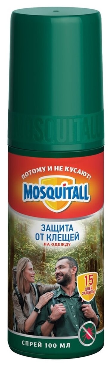 Спрей Mosquitall Защита от клещей на дикой природе, 100 мл - фотография № 1