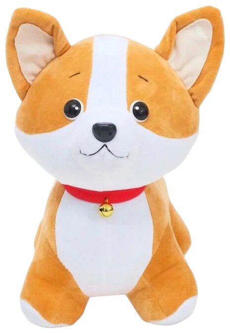 Мягкая игрушка Princess Love Собачка Корги Рокс, 30 см, белый/оранжевый
