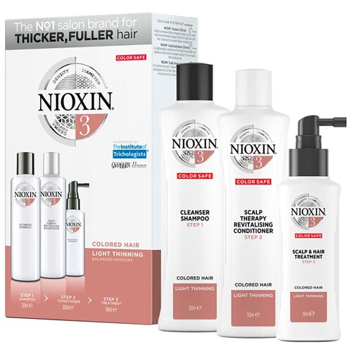 Nioxin System 3 Kit XXL(300+300+100 мл) Для окрашенных волос с тенденцией к истенчению
