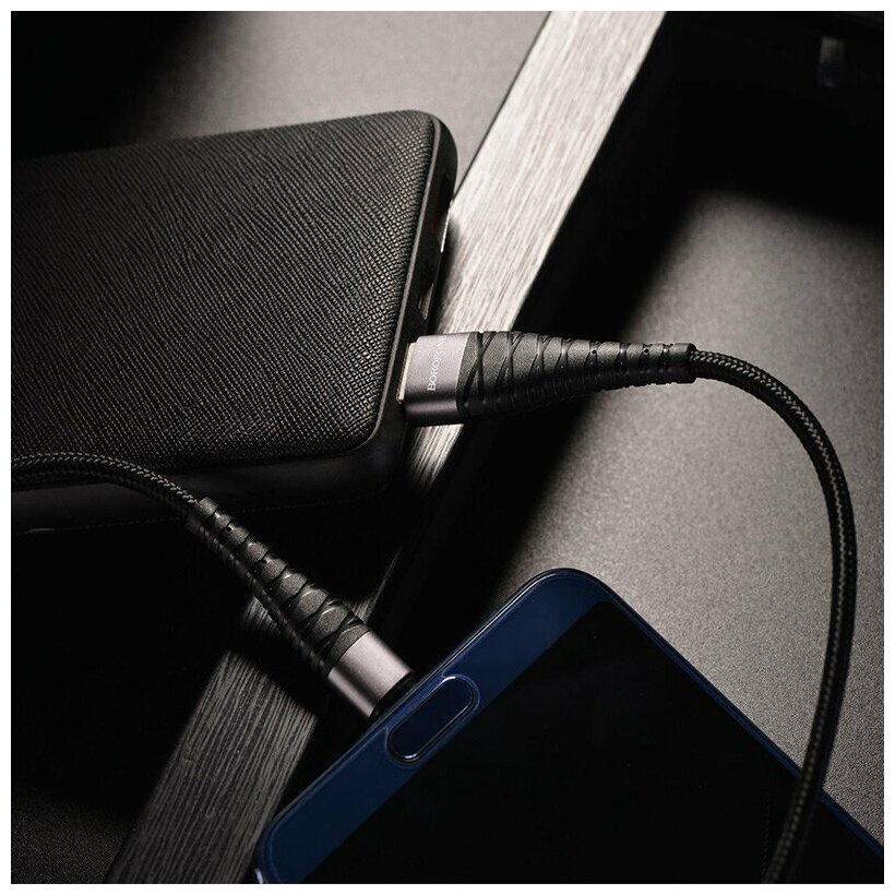 Кабель Borofone BX32 Munificent USB - Type-C черный, 0,25 м - фото №11