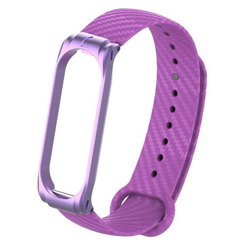 Ремешок силиконовый с металлическим основанием для Xiaomi Mi Band 4 Strap (Purple/Фиолетовый) лабиринт фабрика фантазий 112765