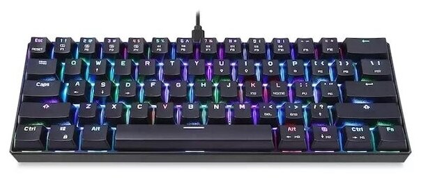 Игровая клавиатура Motospeed CK61 Black RGB Outemu Blue Switch (русская раскладка)