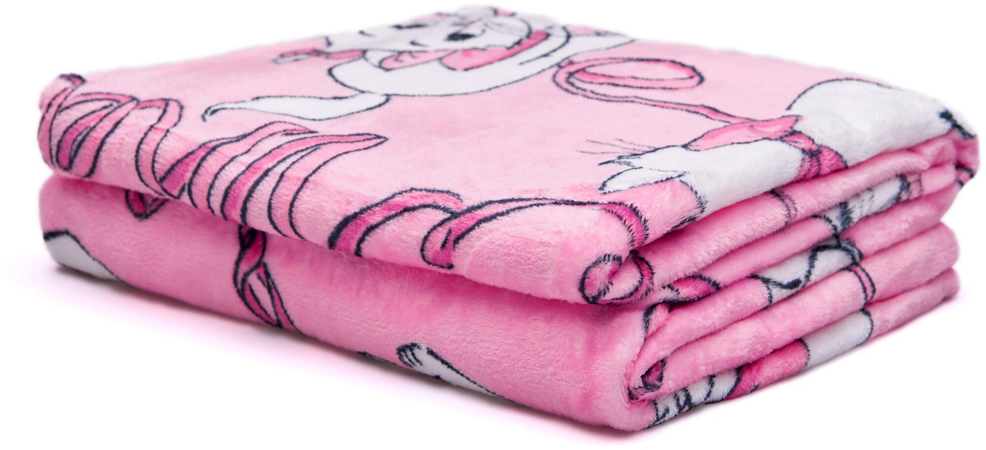 Плед Павлинка Кошка Мари, 150х100 см, 1- спальный, розовый - фотография № 3
