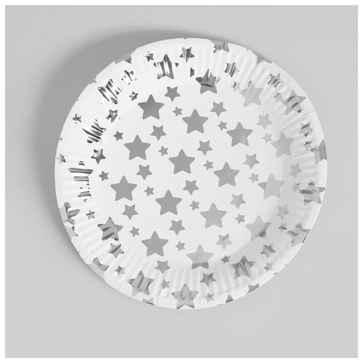 Набор посуды Страна Карнавалия "С Днём Рождения", серебрянные звёзды - фотография № 3