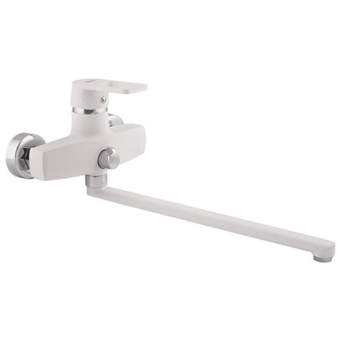 Однорычажный смеситель для ванны белого цвета ZERIX Z2230-7