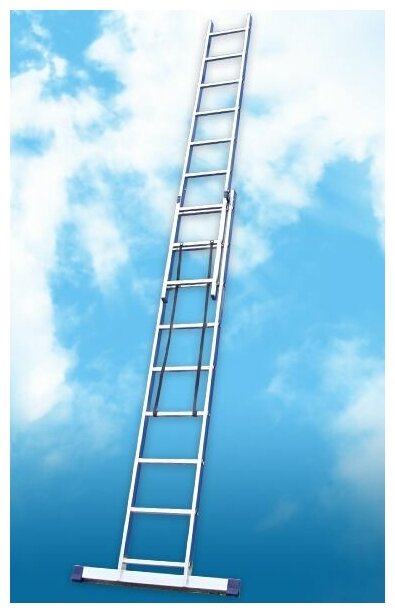 Двухсекционная лестница Алюмет 2x8 ступеней (арт. 5208) - фотография № 2