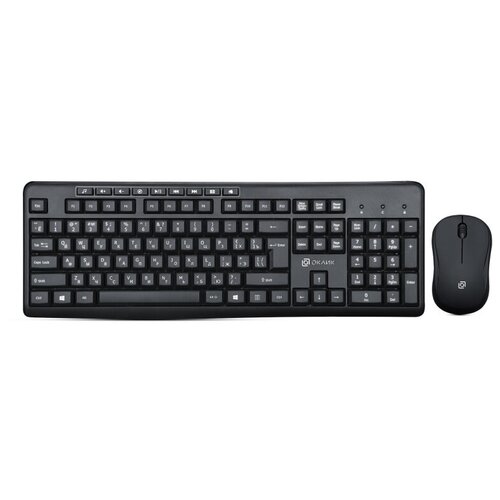 Набор клавиатура+мышь Oklick 225M клав: черный мышь: черный USB беспр