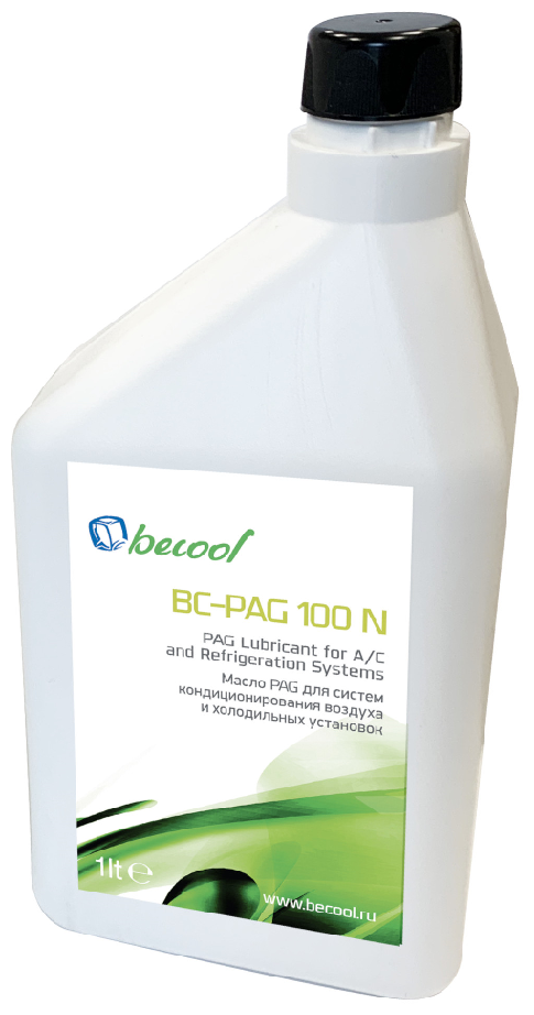 Масло Becool PAG 100 N для систем кондиционирования воздуха в автомобиле, 1л. Для хладагента R 134a.