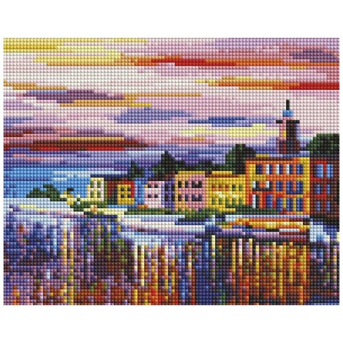 Алмазная мозаика Озеро Комо, 20x25, Белоснежка