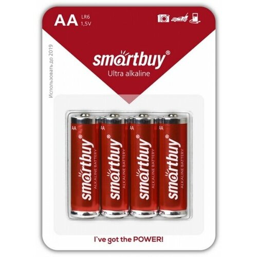 Комплект щелочных элементов питания smartbuy LR6 BL4 (4 шт.)