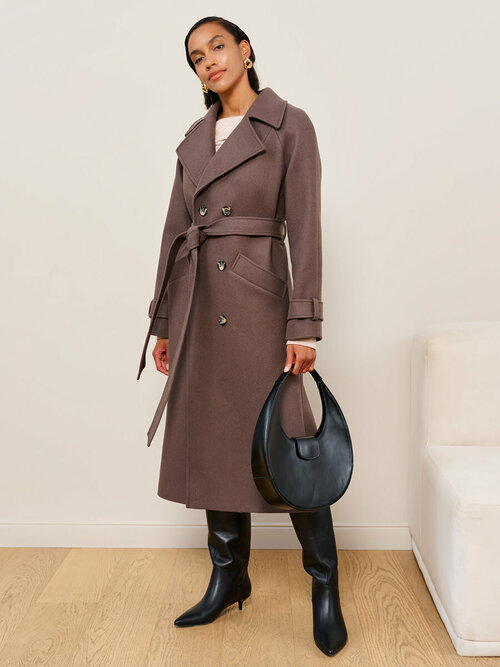 Пальто  VIAVILLE, размер 44/46, коричневый