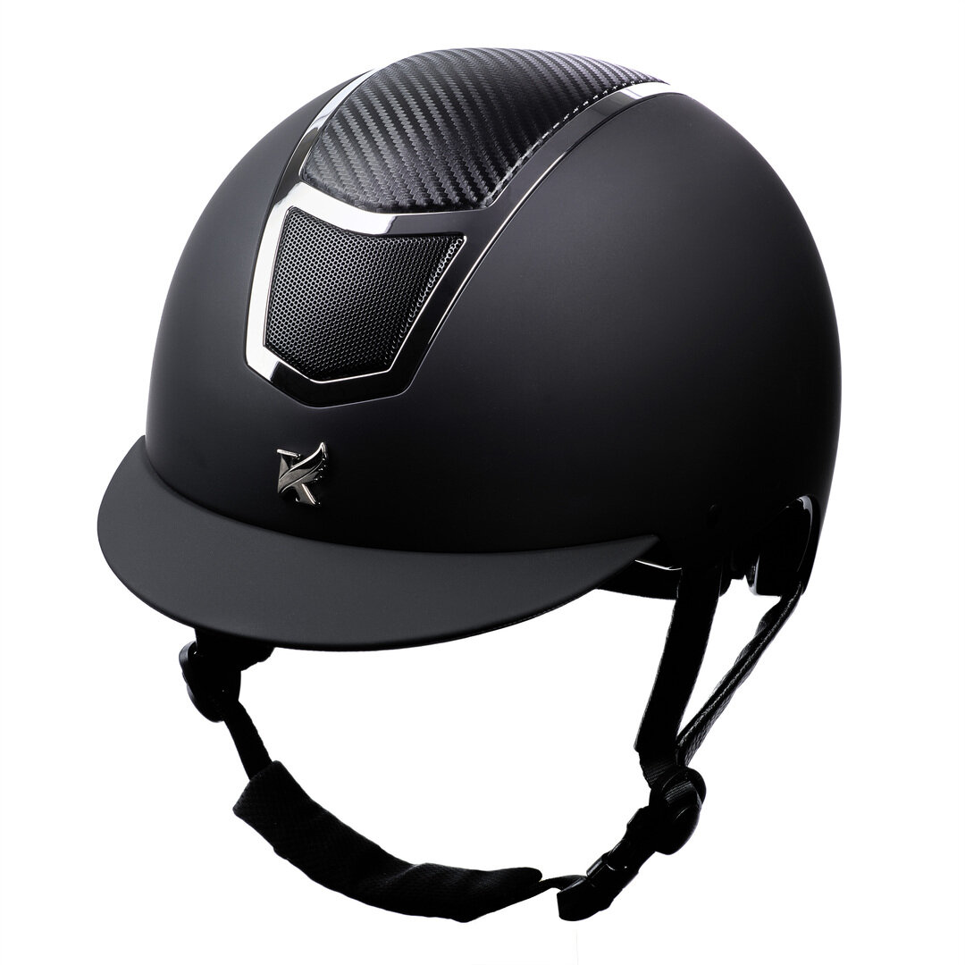 Шлем защитный для верховой езды с регулировкой SHIRES Karben "Sienna", обхват 59-61 см, черный