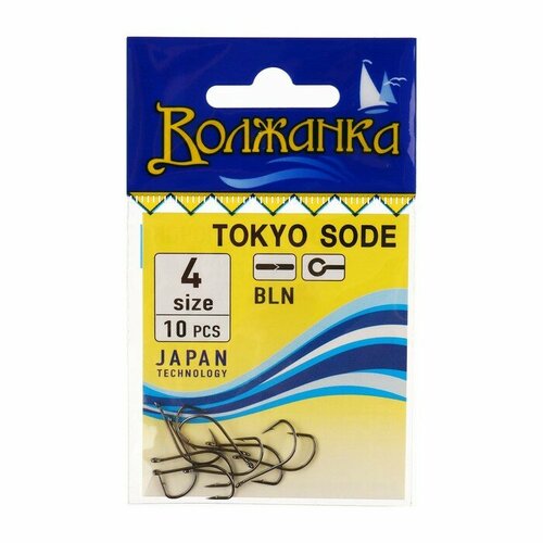 фото Крючки волжанка tokyo sode № 4, 10 шт volzhanka