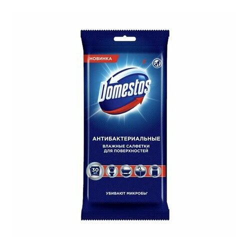 Салфетки влажные DOMESTOS антибактериальные 30шт